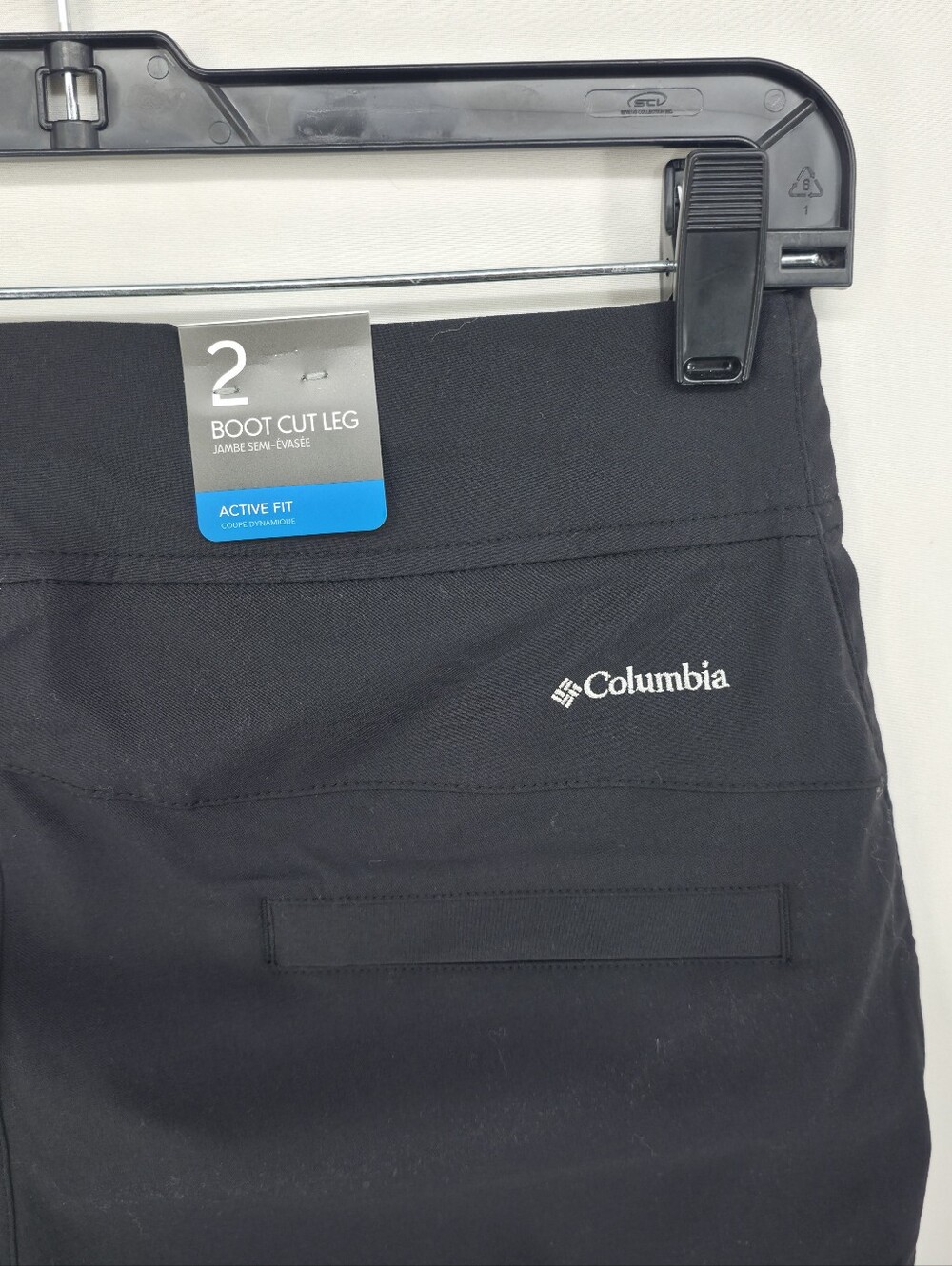 NWT Columbia Black Performance Bootcut Pants Drawstring Stretch Size 2 - Picture 13 of 15